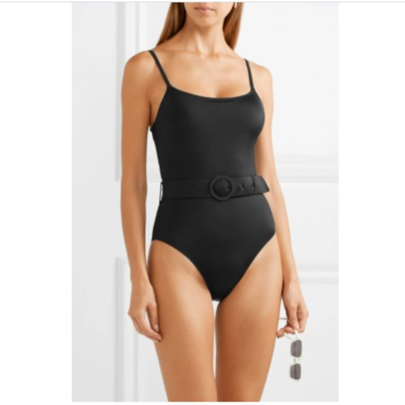 SOLID & STRIPED Other - Solid & Striped Black Belted One-Piece Swimsuit